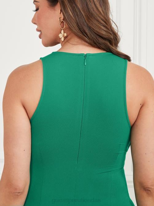 GUESS mono calla anudado mujer 0P8X406 esmeralda clásica vestir