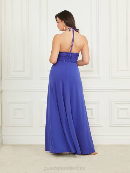 GUESS mono drapeado frida mujer 0P8X350 joya azul vestir