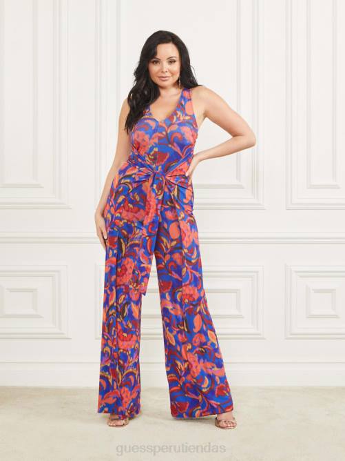 GUESS mono sin mangas calla mujer 0P8X432 betty estampado azul vestir