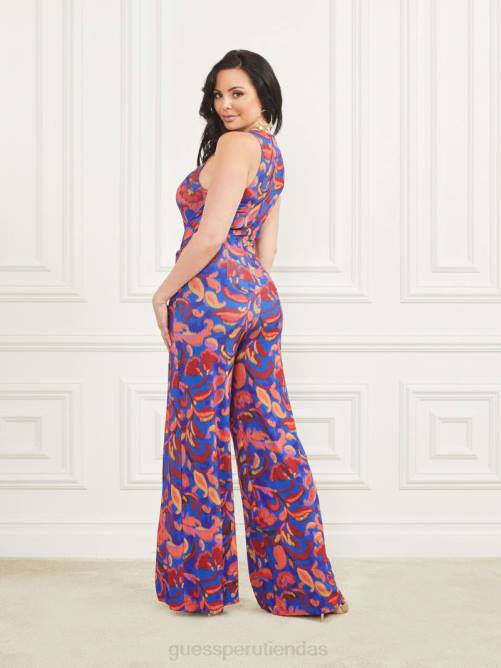 GUESS mono sin mangas calla mujer 0P8X432 betty estampado azul vestir