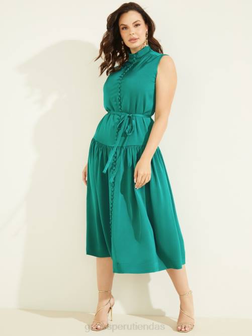 GUESS vestido brisa mujer 0P8X897 verde azulado violeta vestir