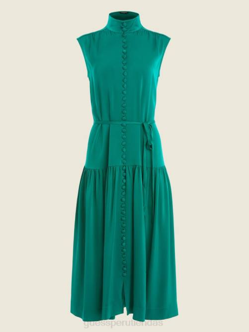 GUESS vestido brisa mujer 0P8X897 verde azulado violeta vestir