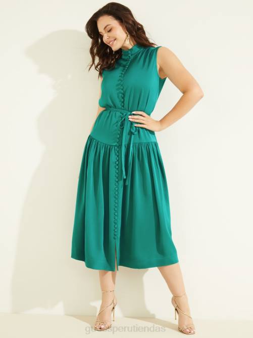 GUESS vestido brisa mujer 0P8X897 verde azulado violeta vestir
