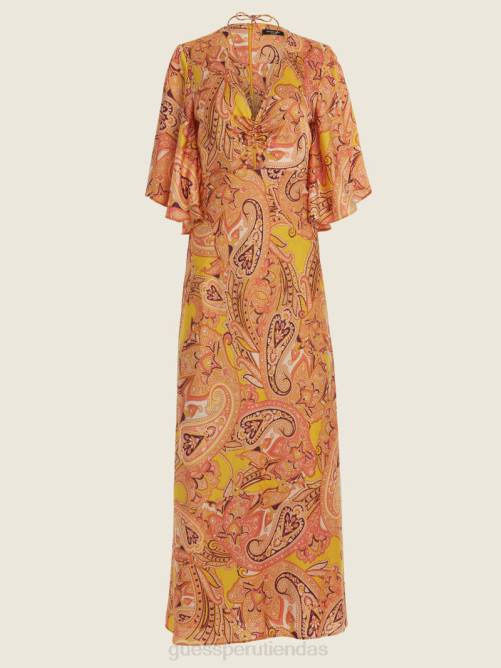 GUESS vestido cabo paisley mujer 0P8X599 cabo paisley vestir