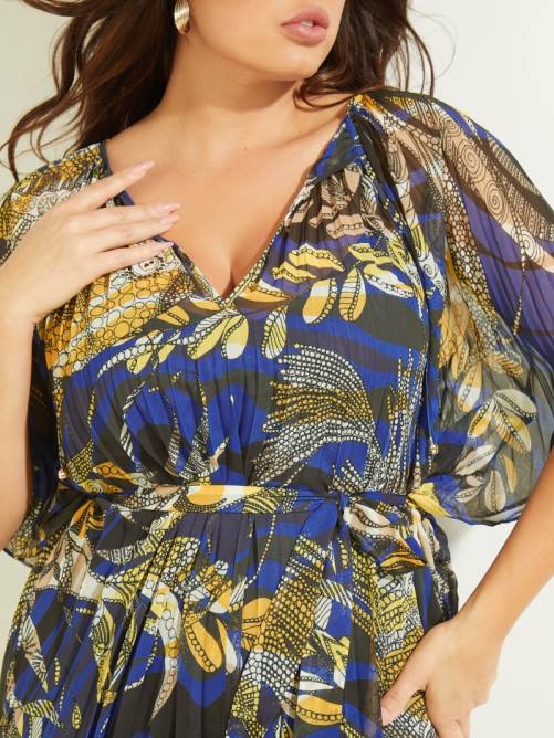 GUESS vestido caftan sonora mujer 0P8X837 impresión de acuario vestir