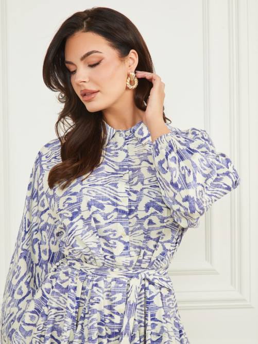 GUESS vestido camisero abbie mujer 0P8X391 plano de sustancia vestir