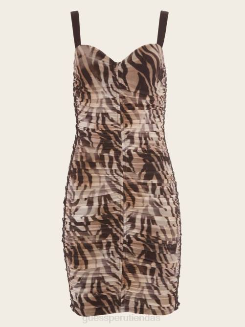 GUESS vestido corsé humo y espejos mujer 0P8X705 impresión de humo y espejos vestir