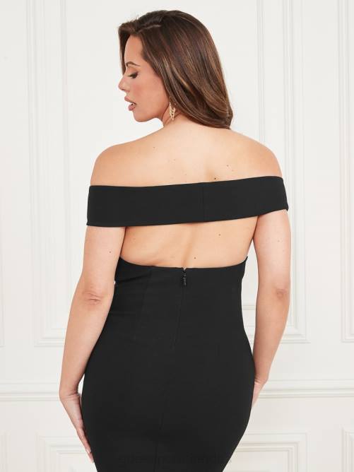 GUESS vestido dahlia con hombros descubiertos mujer 0P8X580 negro vestir