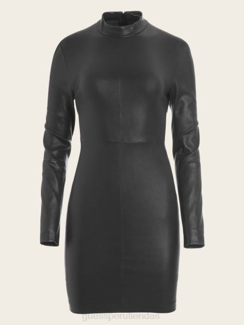 GUESS vestido de cuero de élite mujer 0P8X385 negro vestir