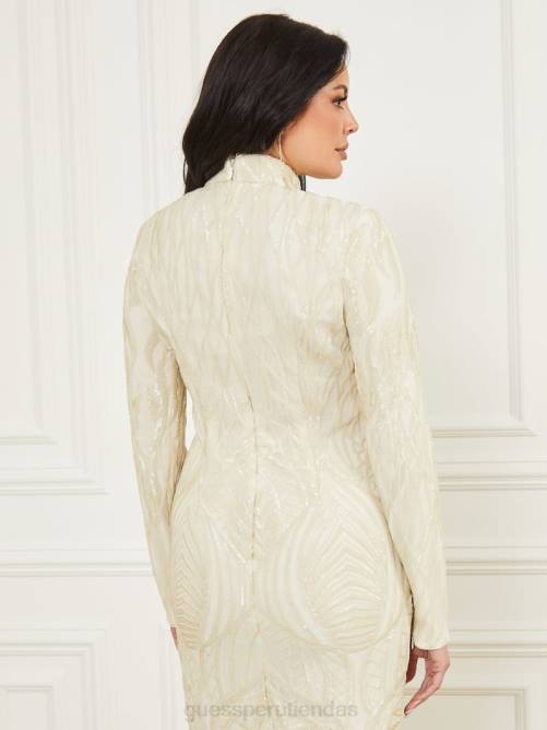 GUESS vestido de lentejuelas rugientes mujer 0P8X623 orilla arenosa multi vestir