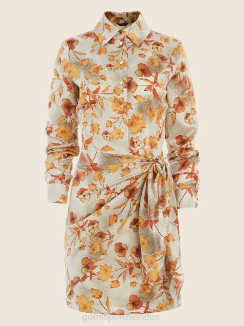 GUESS vestido de otoño anochecer mujer 0P8X825 impresión del anochecer de otoño vestir