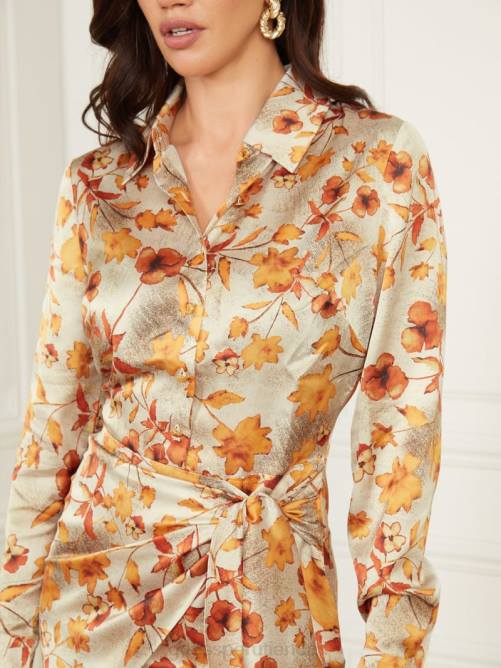 GUESS vestido de otoño anochecer mujer 0P8X825 impresión del anochecer de otoño vestir