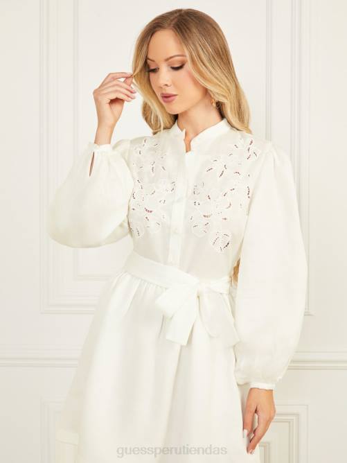 GUESS vestido eco paraíso mujer 0P8X609 perla pálida vestir