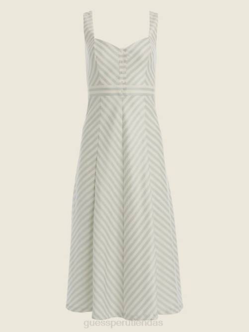 GUESS vestido isabel mujer 0P8X874 rayas del cielo pacífico vestir