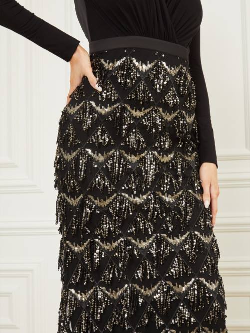 GUESS vestido largo abby mujer 0P8X592 negro vestir