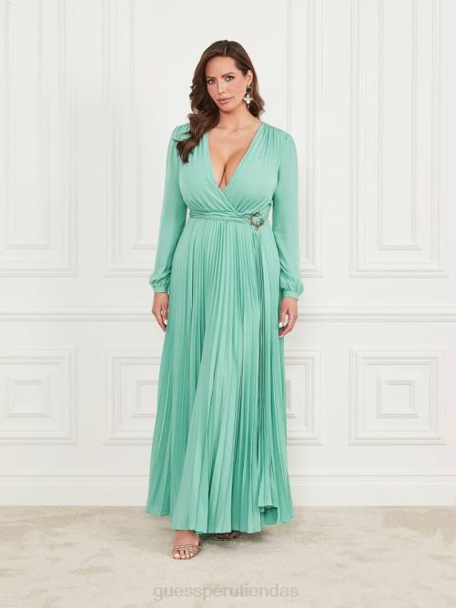 GUESS vestido largo shamie mujer 0P8X543 cielo vintage vestir