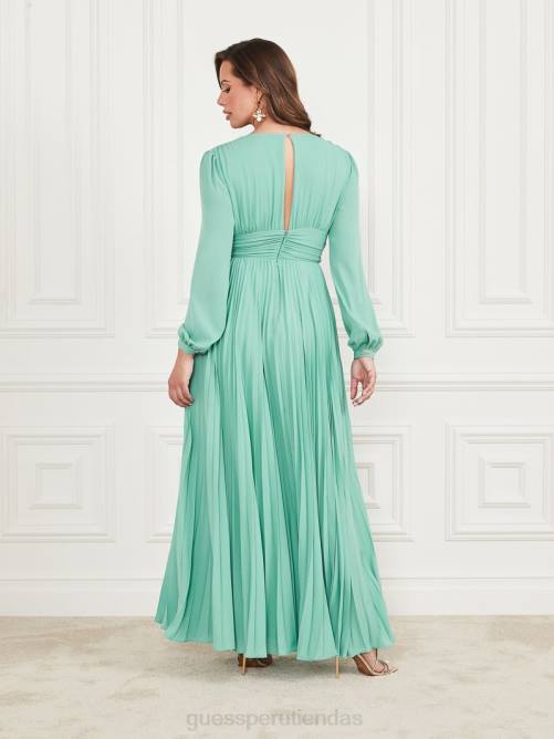 GUESS vestido largo shamie mujer 0P8X543 cielo vintage vestir