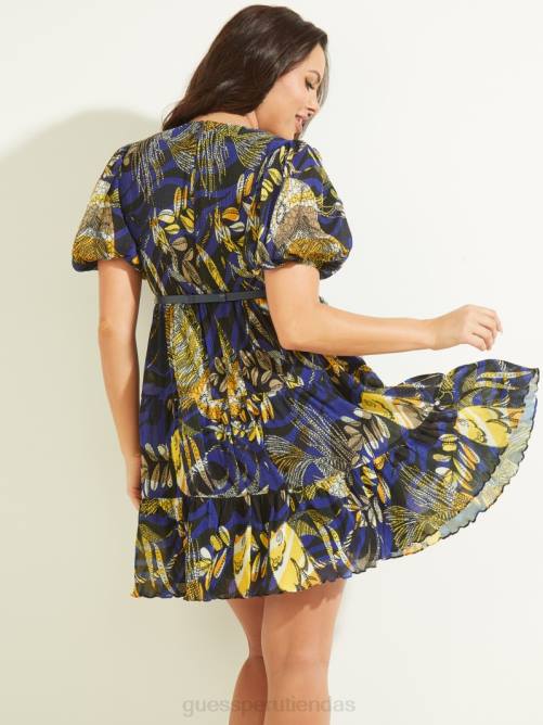 GUESS vestido sonora mujer 0P8X882 impresión de acuario vestir