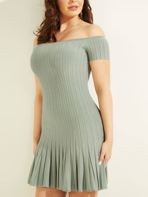 GUESS vestido suéter ranya mujer 0P8X773 gris pizarra vestir