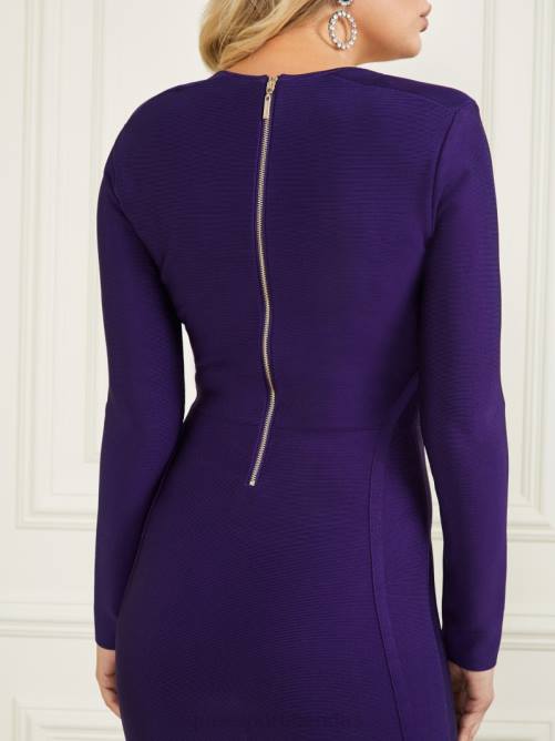 GUESS vestido vendaje kagan mujer 0P8X799 satélite morado vestir