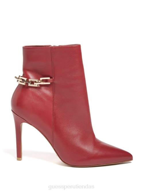 GUESS botín bala de cuero mujer 0P8X3506 rojo medio calzado