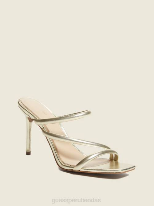 GUESS sandalia con tiras de cuero dorila mujer 0P8X3471 oro-1 oro calzado