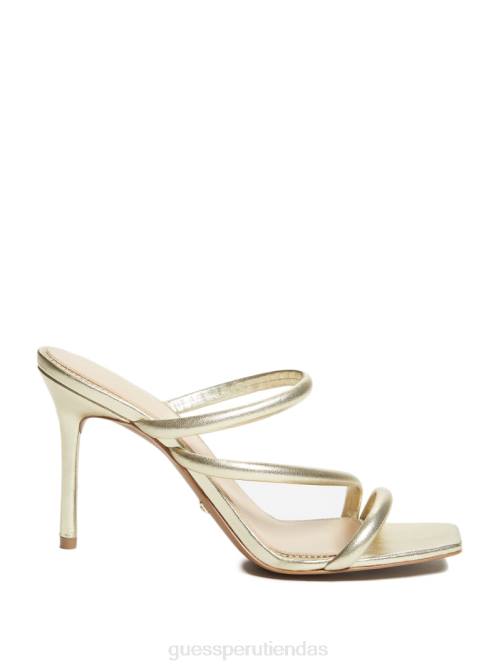 GUESS sandalia con tiras de cuero dorila mujer 0P8X3471 oro-1 oro calzado