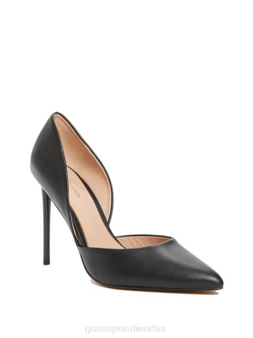 GUESS zapatos de salón rompecorazones d'orsay de cuero mujer 0P8X3424 negro calzado