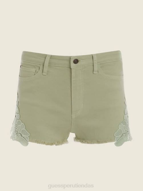 GUESS pantalones cortos bordados 1981 mujer 0P8X276 perdido en tomillo multi vestir