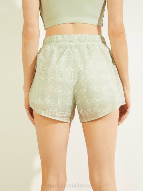 GUESS pantalones cortos de diamantes mujer 0P8X2340 4g logomanía rocío frío vestir