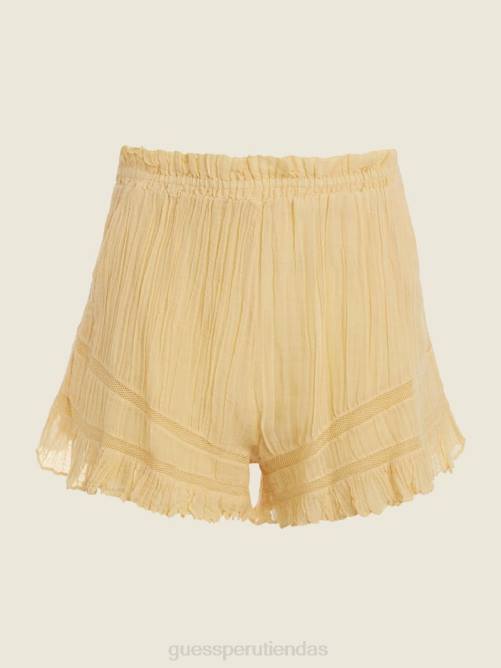 GUESS pantalones cortos de lentes mujer 0P8X2247 mantequilla de maíz multi vestir