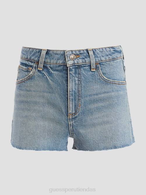 GUESS pantalones cortos de mamá mujer 0P8X141 tortuga azul vestir