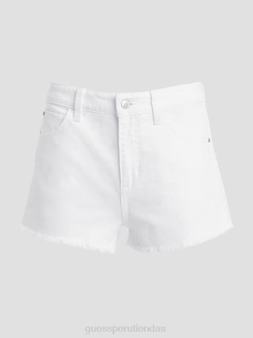 GUESS pantalones cortos de mamá mujer 0P8X76 blanco puro vestir