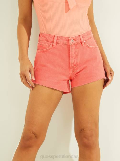GUESS pantalones cortos de manila mujer 0P8X288 brío coral vestir