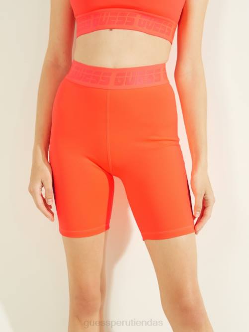 GUESS pantalones cortos de motociclista aileen mujer 0P8X2383 arrecife naranja vestir