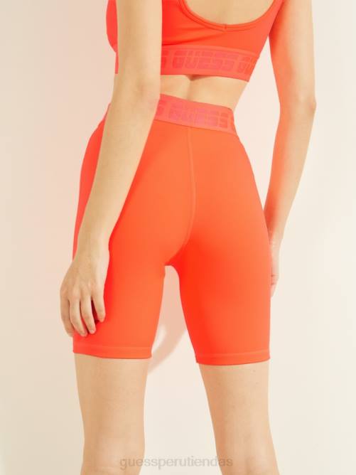 GUESS pantalones cortos de motociclista aileen mujer 0P8X2383 arrecife naranja vestir