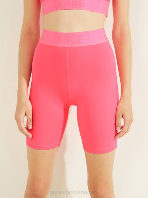 GUESS pantalones cortos de motociclista aileen mujer 0P8X2411 rosa monroe vestir