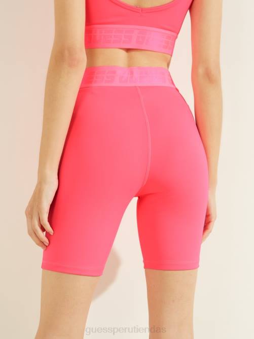GUESS pantalones cortos de motociclista aileen mujer 0P8X2411 rosa monroe vestir