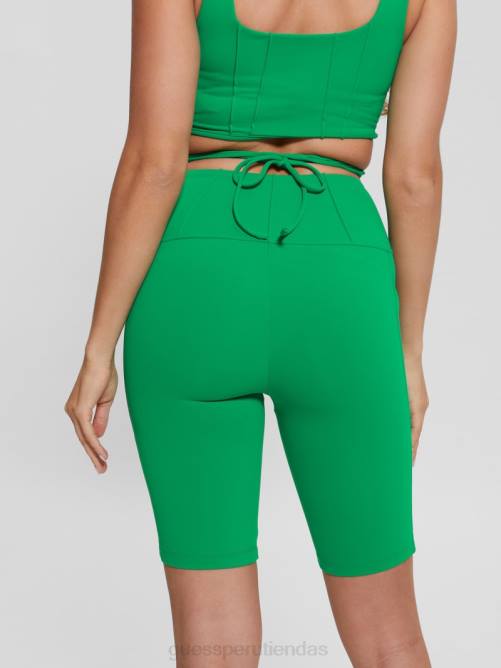 GUESS pantalones cortos de motociclista brigit mujer 0P8X2249 cactus verdes vestir