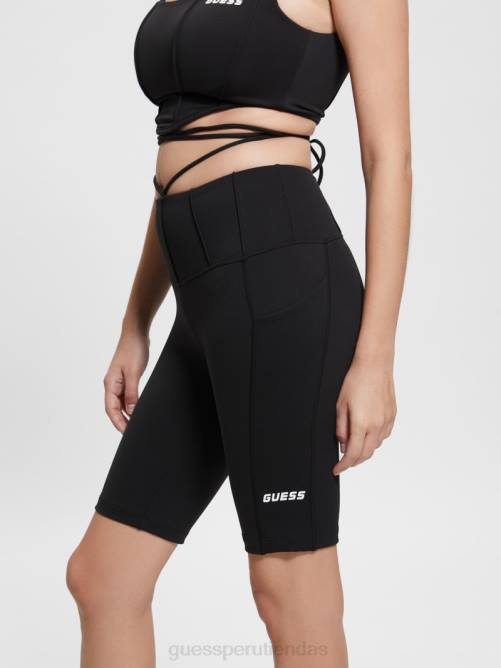 GUESS pantalones cortos de motociclista brigit mujer 0P8X2283 negro vestir