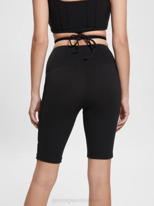 GUESS pantalones cortos de motociclista brigit mujer 0P8X2283 negro vestir