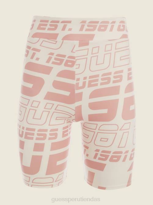GUESS pantalones cortos de motociclista cathleen mujer 0P8X2334 pin de luz de letras macro vestir