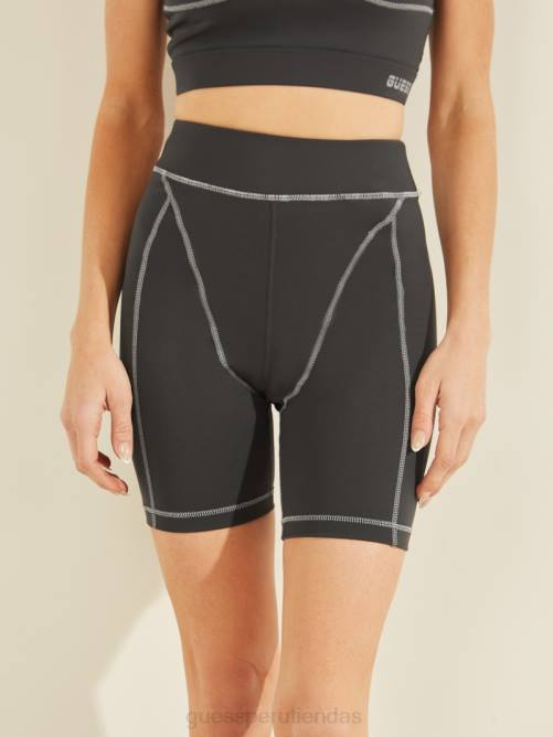 GUESS pantalones cortos de motociclista chelsea mujer 0P8X2532 gris grafito azul vestir