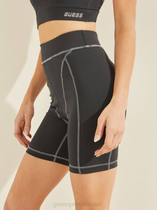 GUESS pantalones cortos de motociclista chelsea mujer 0P8X2532 gris grafito azul vestir