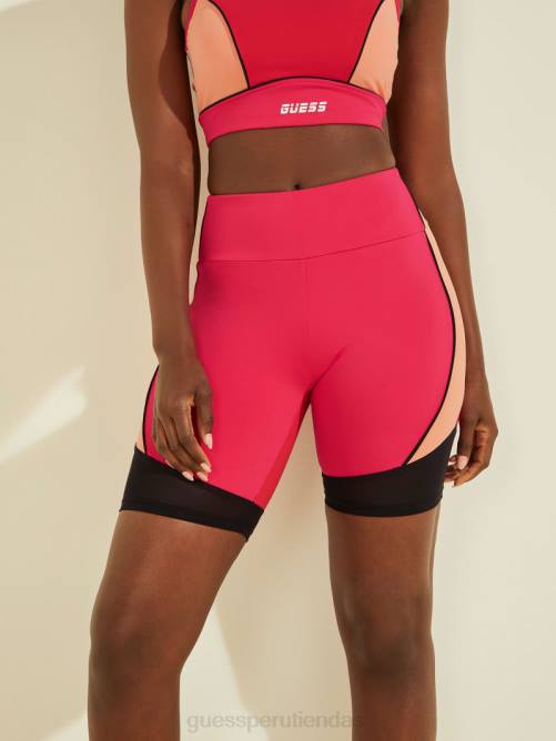 GUESS pantalones cortos de motociclista dixie mujer 0P8X2306 fucsia vestir