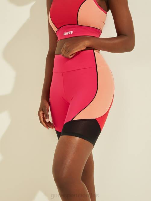 GUESS pantalones cortos de motociclista dixie mujer 0P8X2306 fucsia vestir