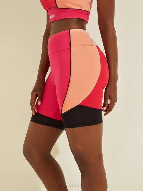 GUESS pantalones cortos de motociclista dixie mujer 0P8X2306 fucsia vestir