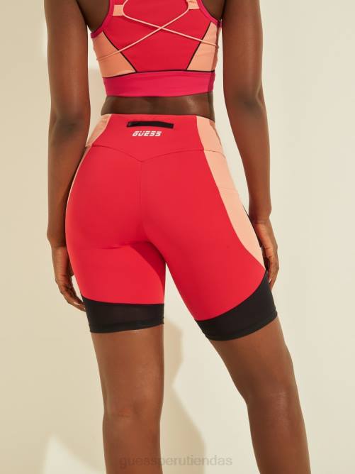 GUESS pantalones cortos de motociclista dixie mujer 0P8X2306 fucsia vestir