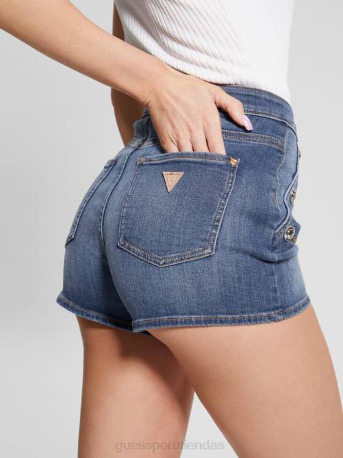 GUESS pantalones cortos janae mujer 0P8X57 Egeo vestir