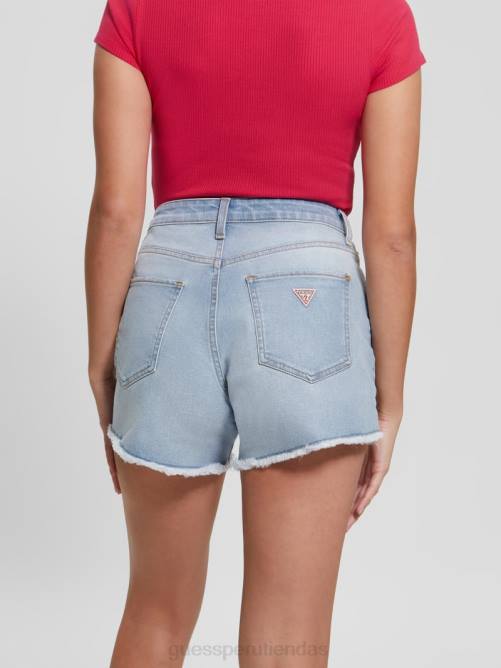 GUESS pantalones cortos midi relajados mujer 0P8X133 luna de miel azul vestir